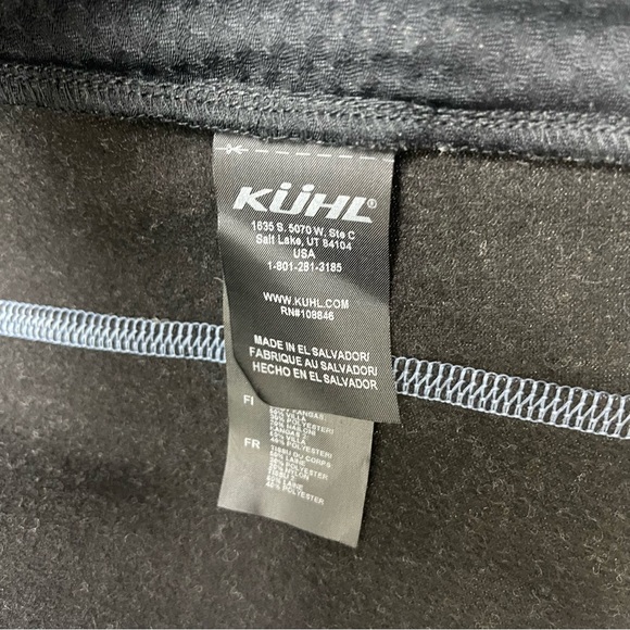 NWT Kuhl Kozet Zip Up Vest Womens XS Wool Blend Fleece Outdoors Navy & Gray - Picture 3 of 6